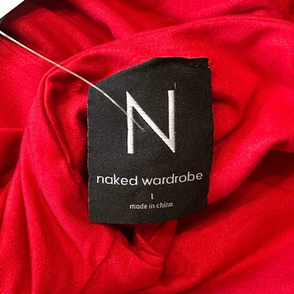 Naked Wardrobe NWT Size Large‎ Red tshirt short sleeve mini dress - Picture 7 of 12
